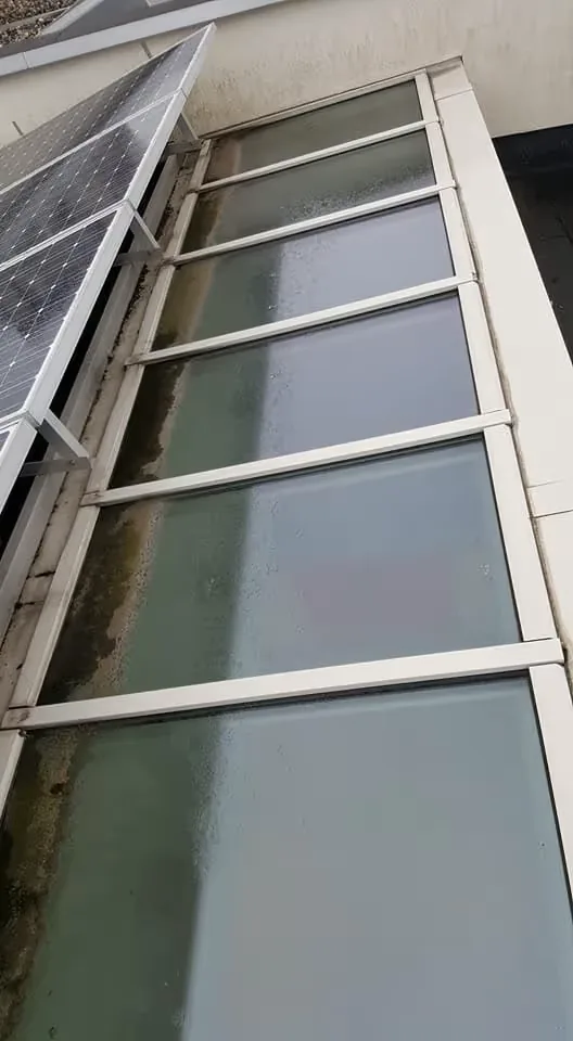 Gereinigde lichtstraat bij een woning in Deurne