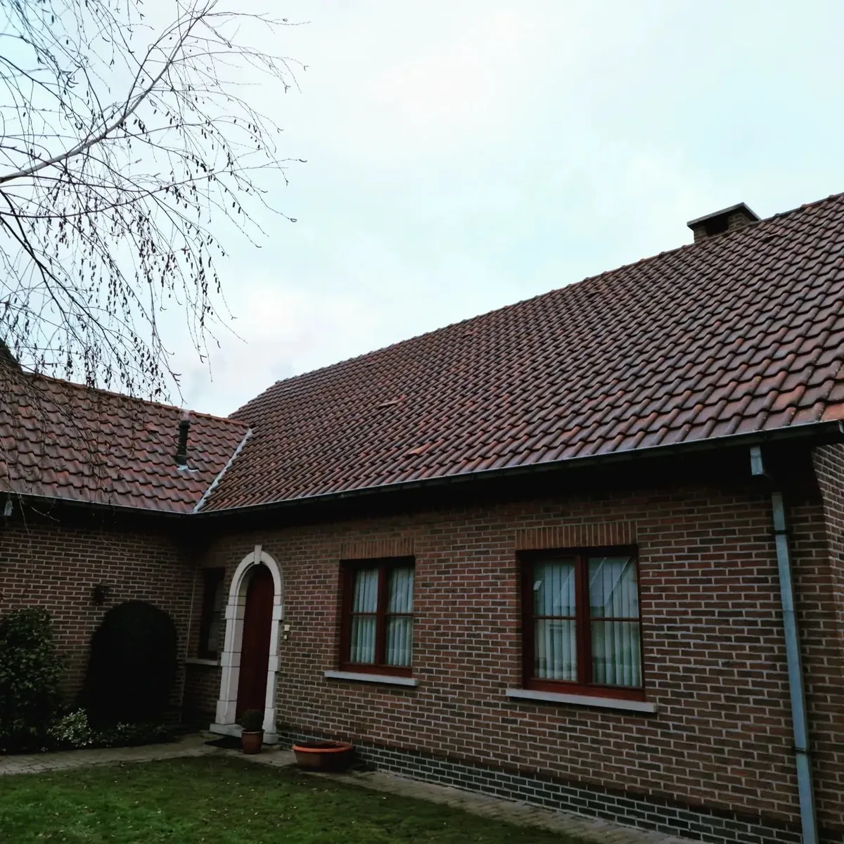 Pannendak van een woning